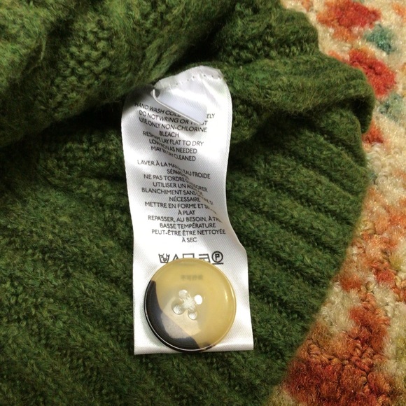 NWT New $148 Anthropologie Hooded Green Cable Knit Cardigan Tank Sweater Set M - Picture 16 of 16